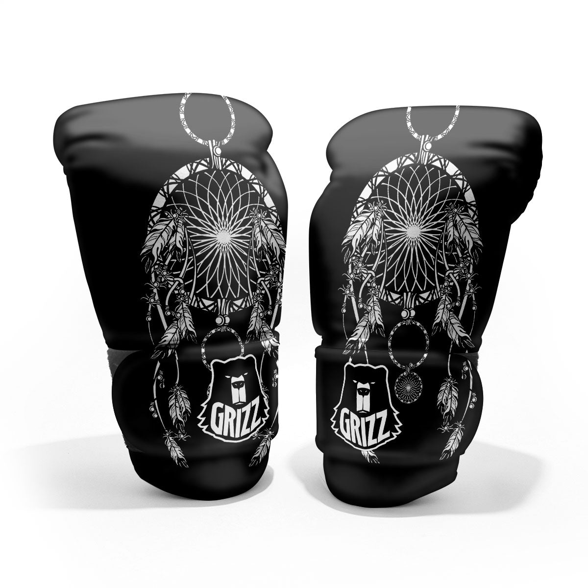 Dream Catcher White And Black Print Pro Boxing Glove