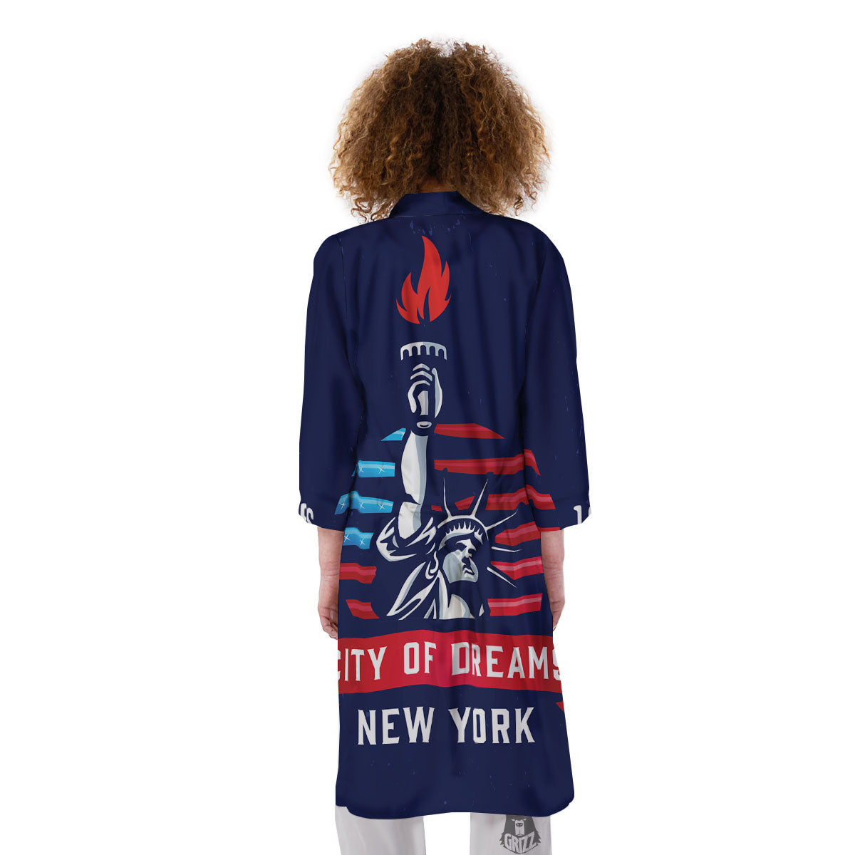Dream Of Liberty American Print Kimono-grizzshop
