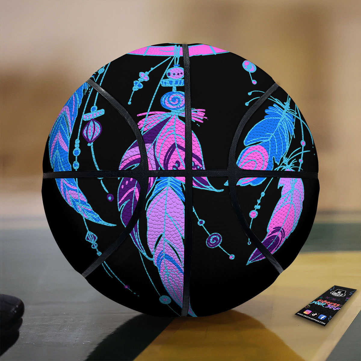 Dinosaur Xmas Print Pattern Basketball