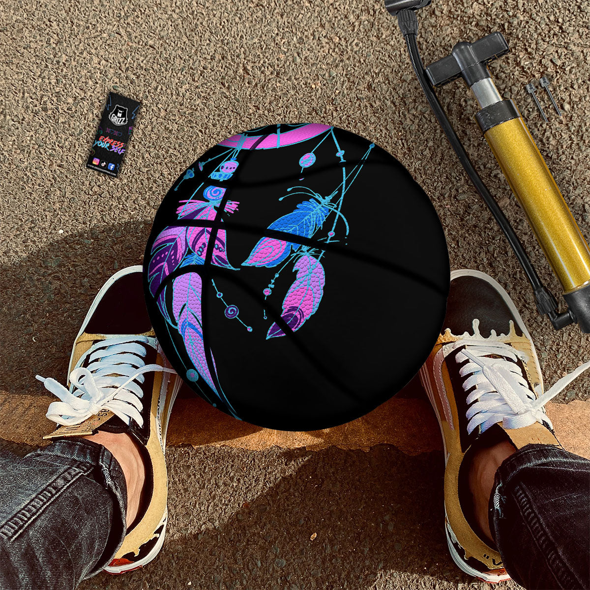 Dinosaur Xmas Print Pattern Basketball