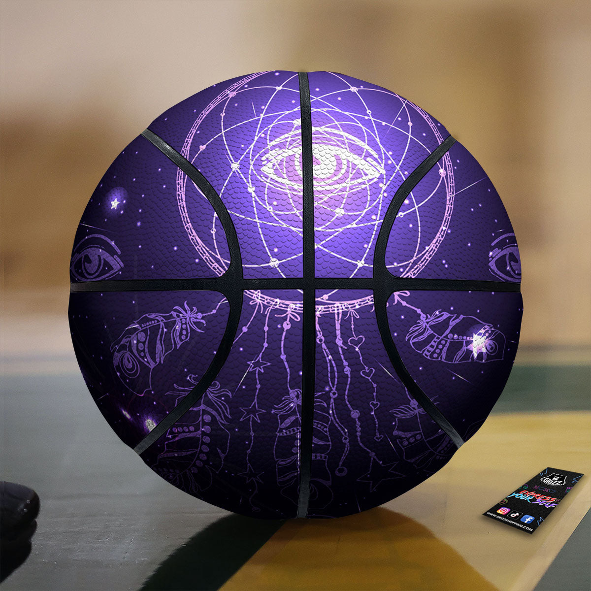 DNA Yellow And White Print Pattern Basketball