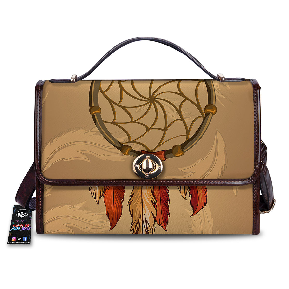 Dream Catcher Native American Print Women's Satchel Bag