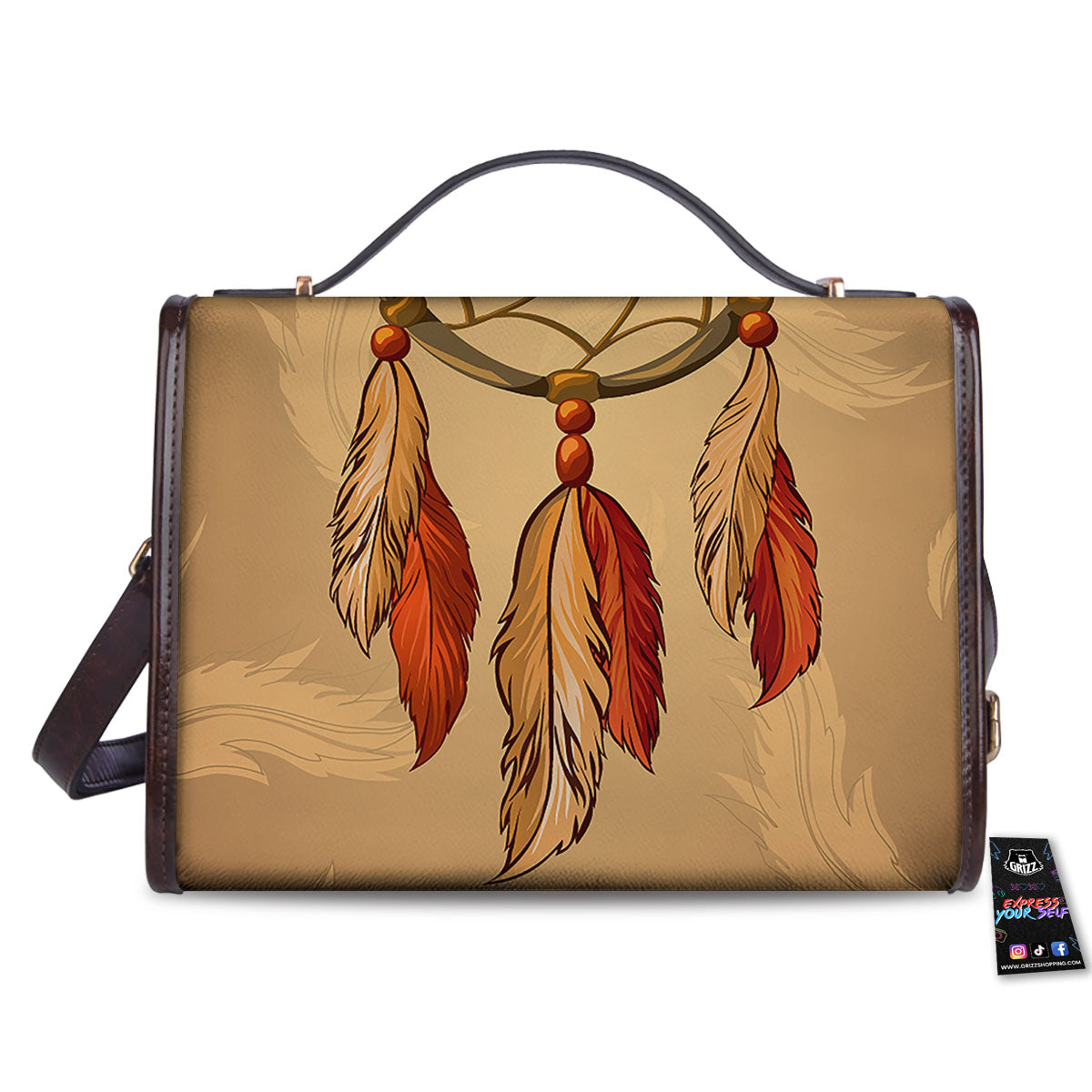 Dream Catcher Native American Print Women's Satchel Bag