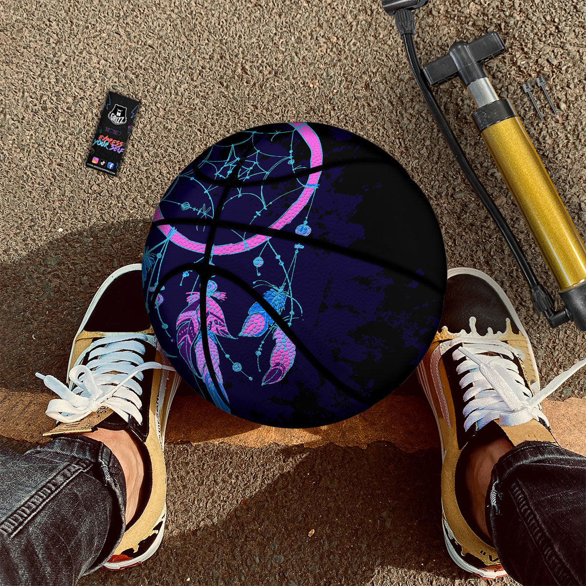 Dolphins Vintage Print Pattern Basketball