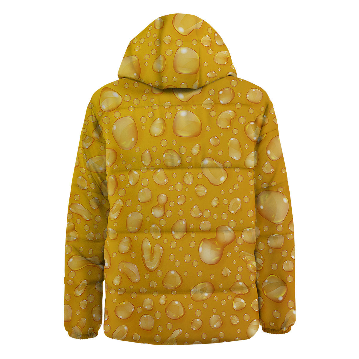 Drops Water On Beer Glass Print Down Jacket-grizzshop