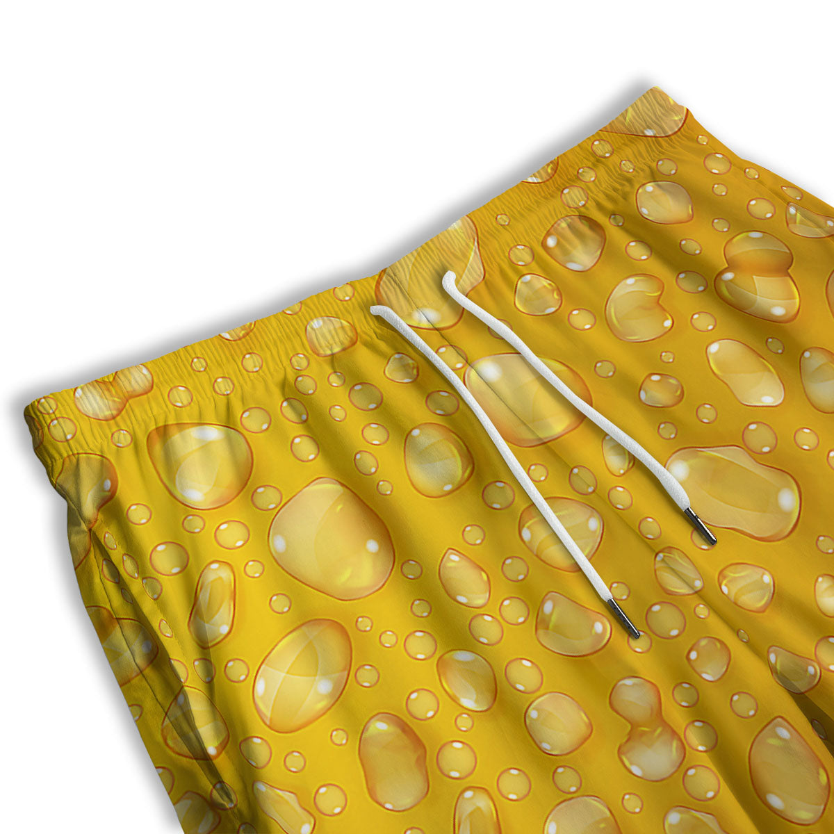 Drops Water On Beer Glass Print Men's Athletic Shorts