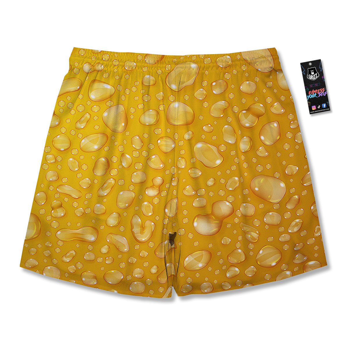 Drops Water On Beer Glass Print Men's Running Shorts-grizzshop
