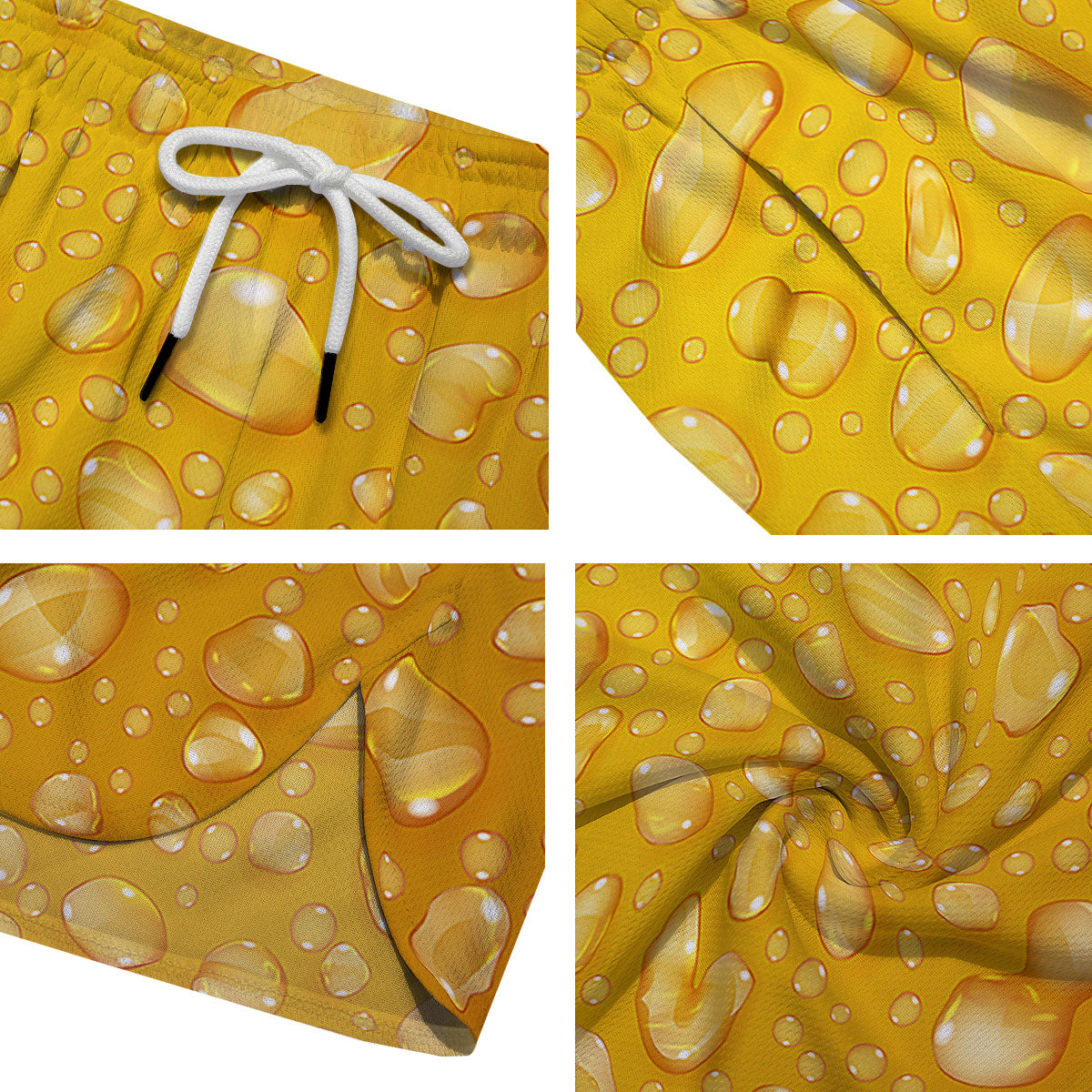 Drops Water On Beer Glass Print Men's Running Shorts-grizzshop