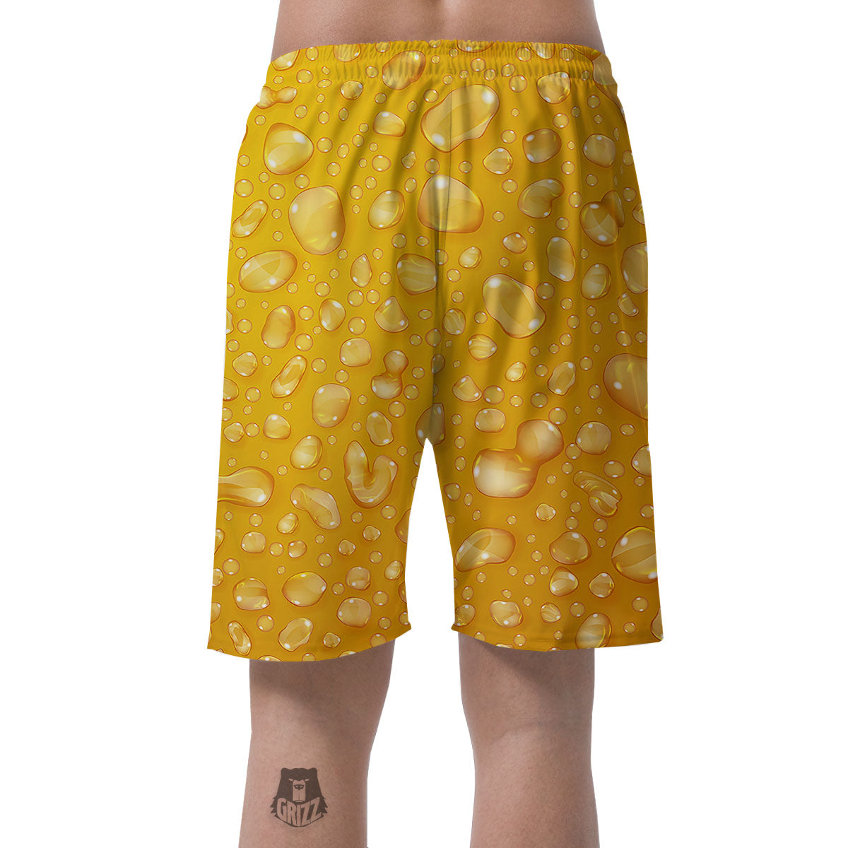Drops Water On Beer Glass Print Men's Shorts-grizzshop