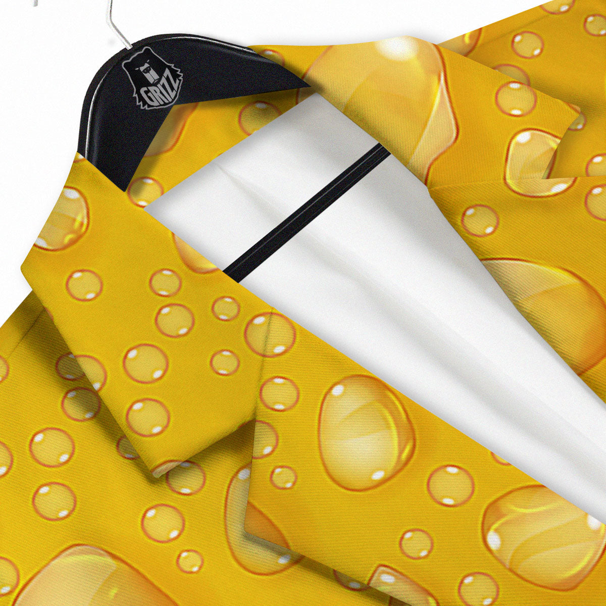 Drops Water On Beer Glass Print Men's Sport Coat-grizzshop