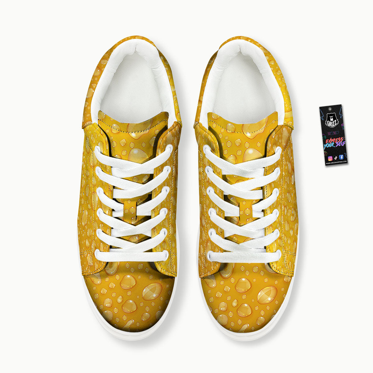 Drops Water On Beer Glass Print Platform Shoes-grizzshop