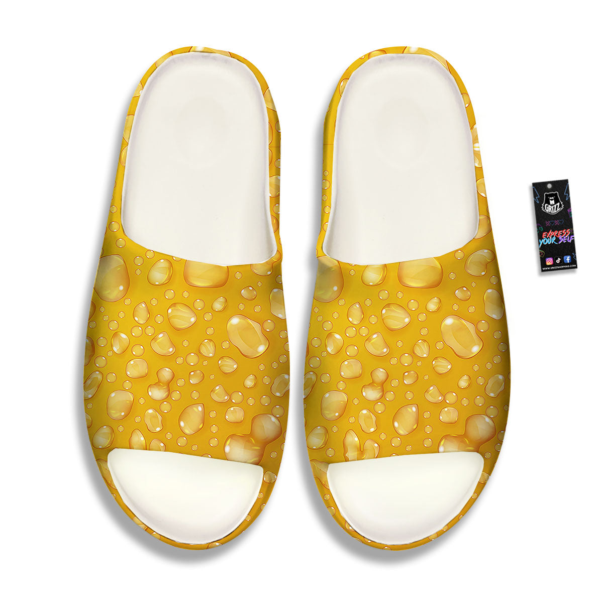 Drops Water On Beer Glass Print Sandals-grizzshop