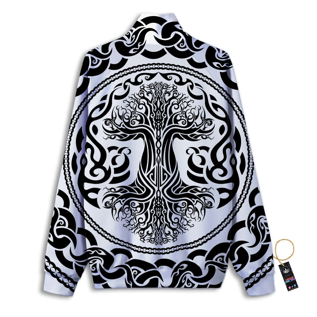 Druidic Yggdrasil Tree Print Track Jacket-grizzshop