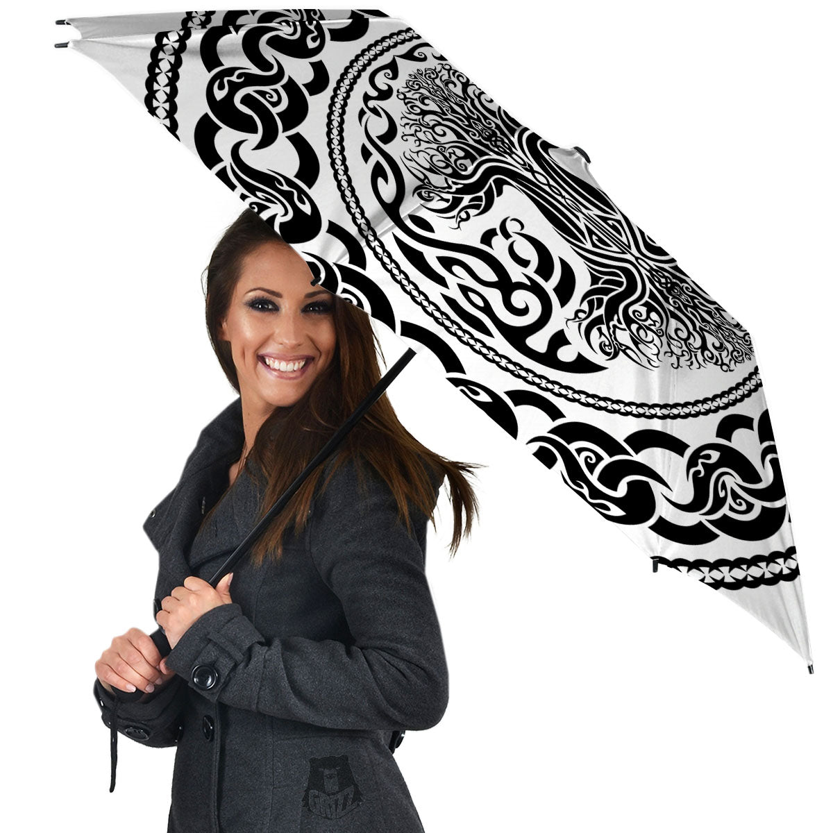 Druidic Yggdrasil Tree Print Umbrella-grizzshop