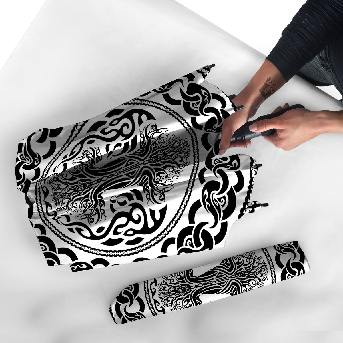 Druidic Yggdrasil Tree Print Umbrella-grizzshop