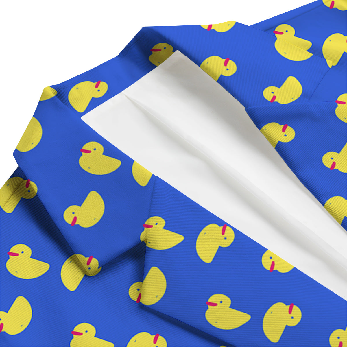 Duck Blue Yellow Print Pattern Men's Blazer-grizzshop
