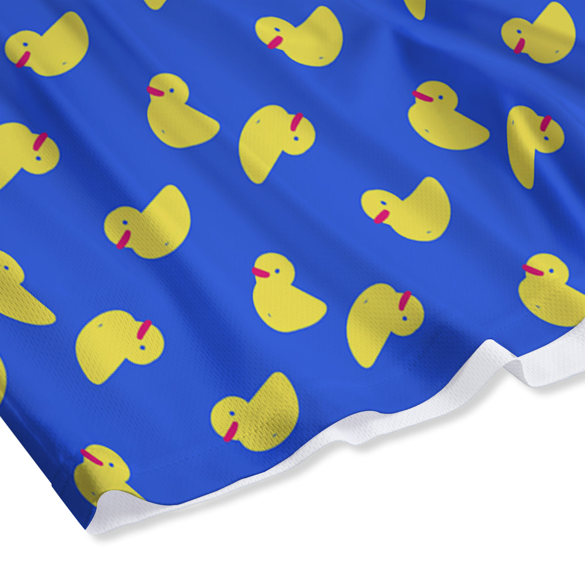 Duck Blue Yellow Print Pattern Mesh Shorts
