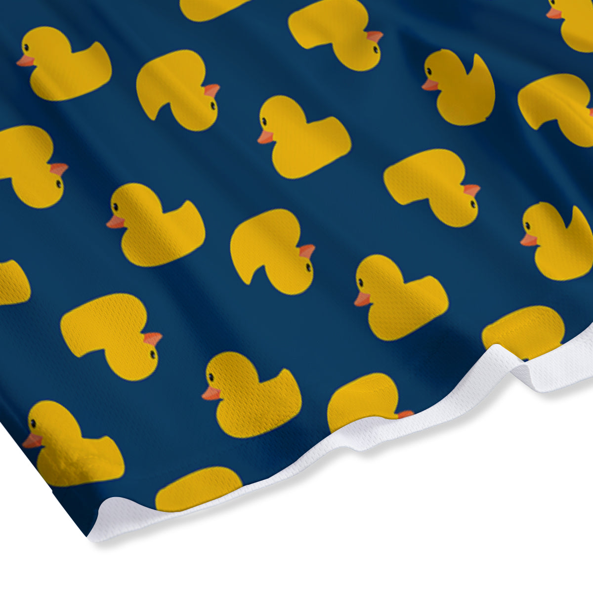 Ducks Rubber Yellow Print Pattern Mesh Shorts