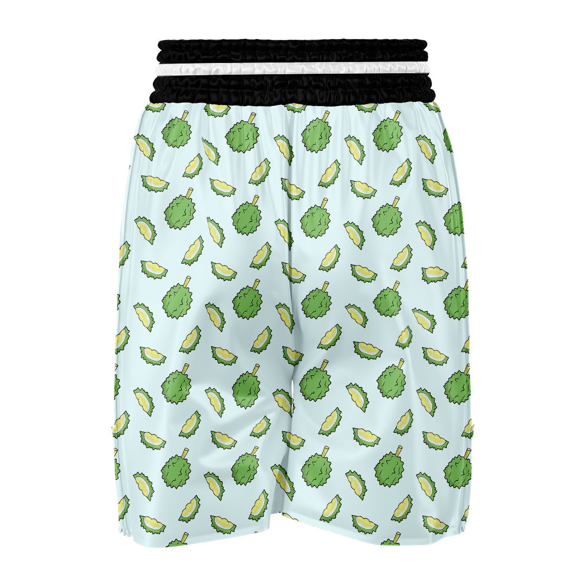 Durian Cartoon Print Pattern Boxing Shorts-grizzshop
