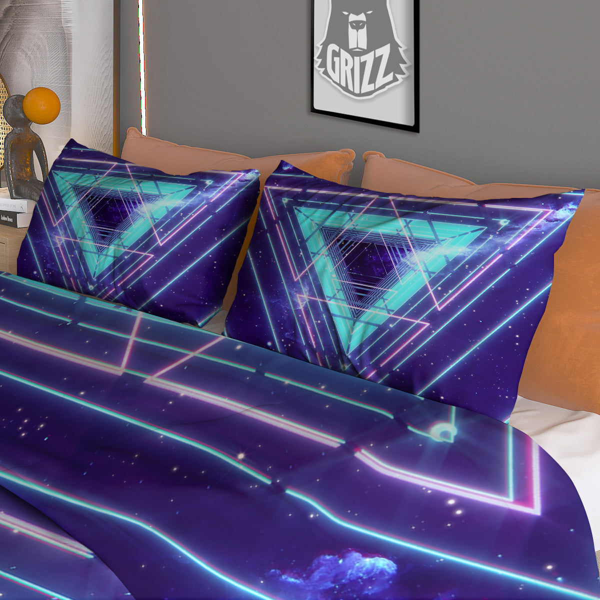 Flag USA Grunge Print Duvet Cover Bedding Set