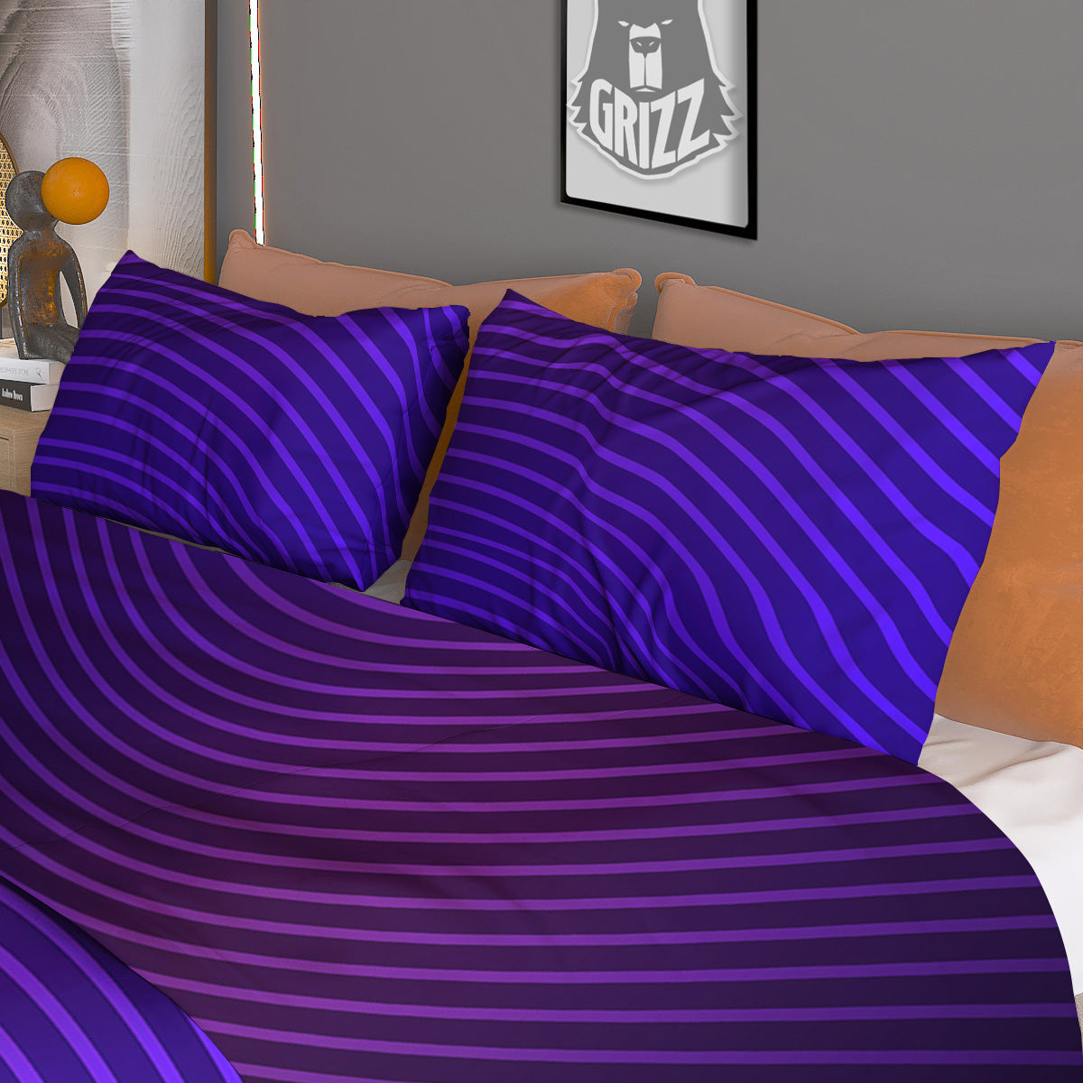 Flaming Sun Print Duvet Cover Bedding Set