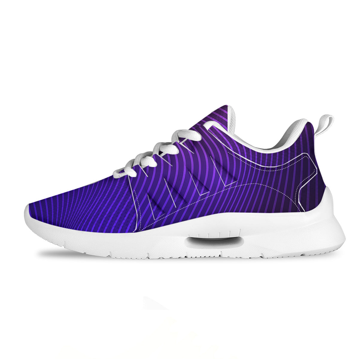 EDM Wave Purple And Blue Print Tennis Shoes-grizzshop