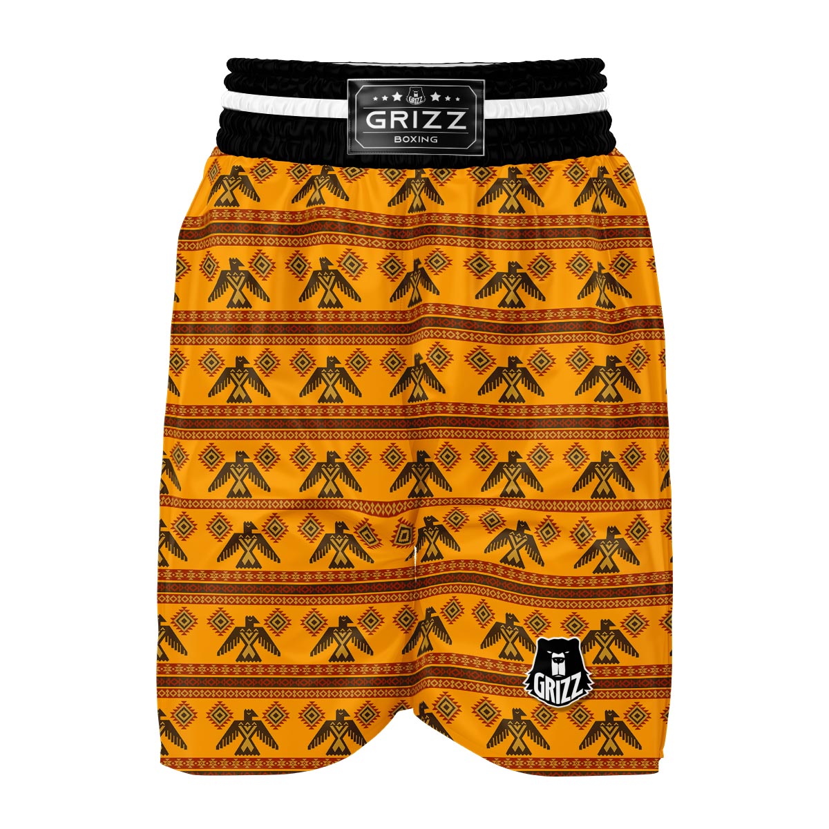 Eagle Aztec Pattern Print Boxing Shorts-grizzshop
