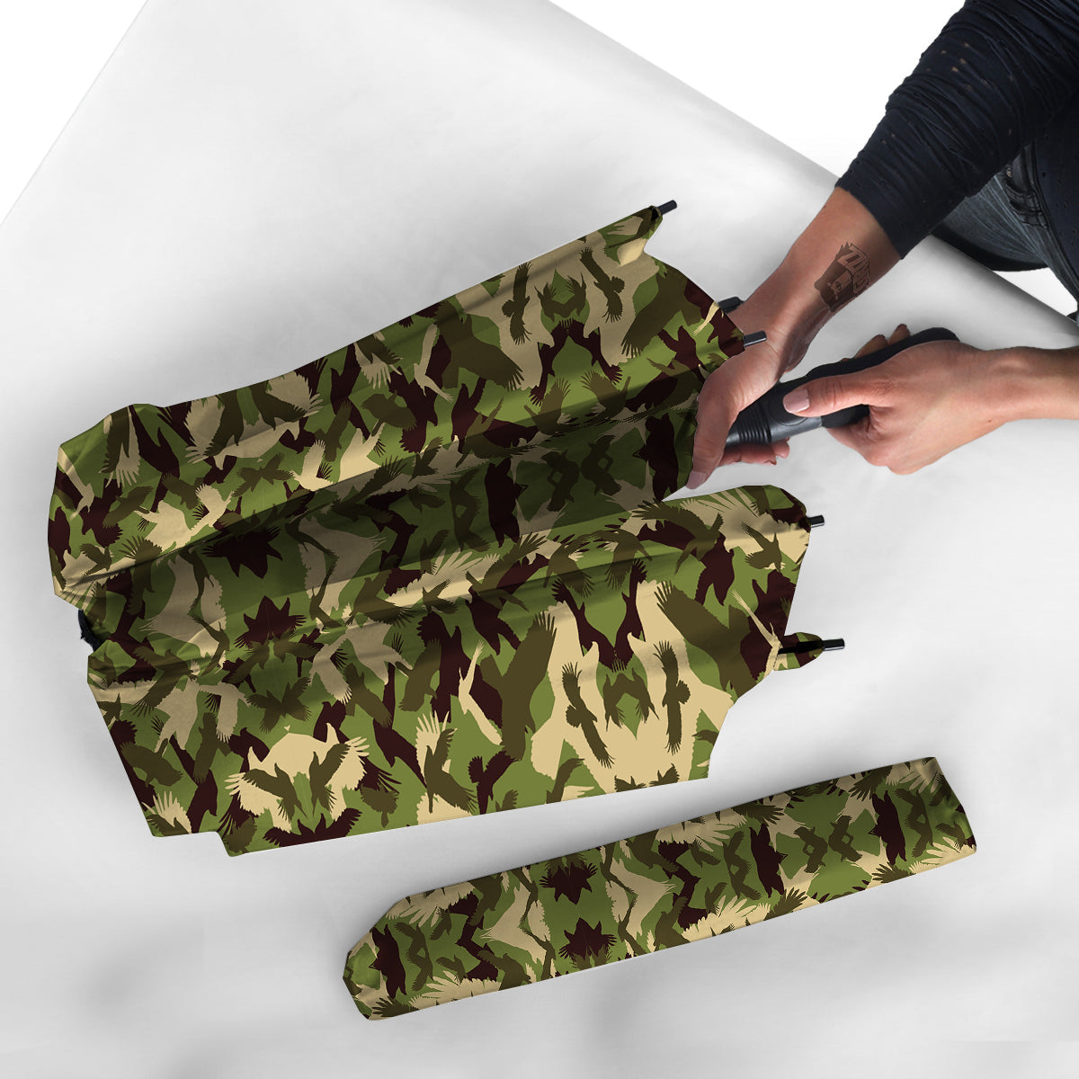 Eagle Camouflage Green Print Pattern Umbrella-grizzshop