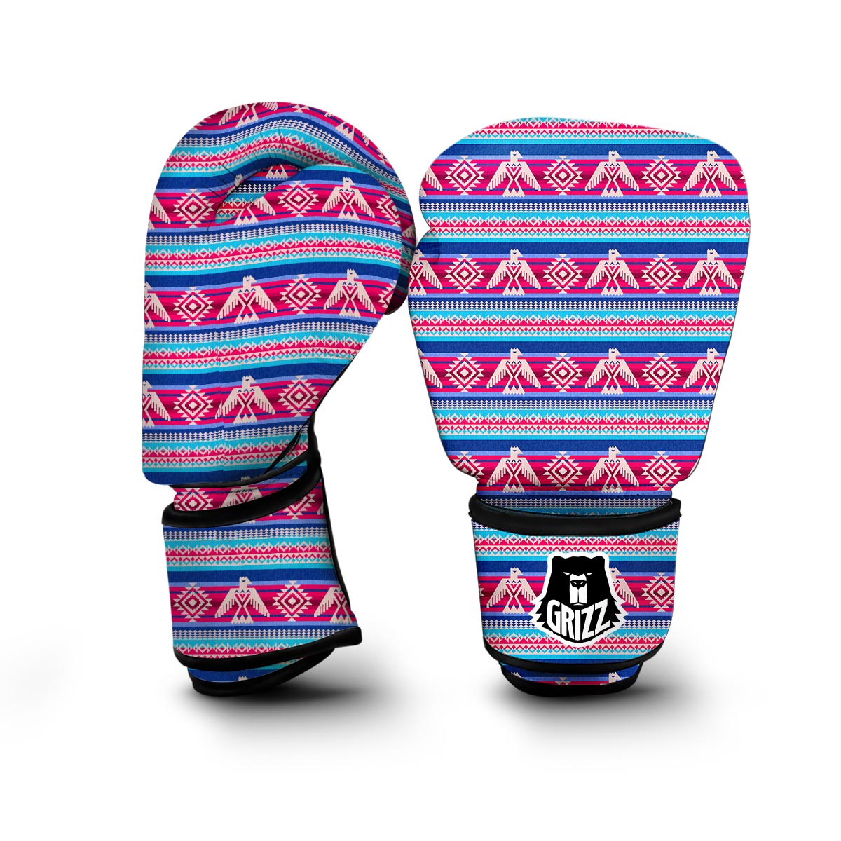 Eagle Native American Print Pattern Boxing Gloves-grizzshop
