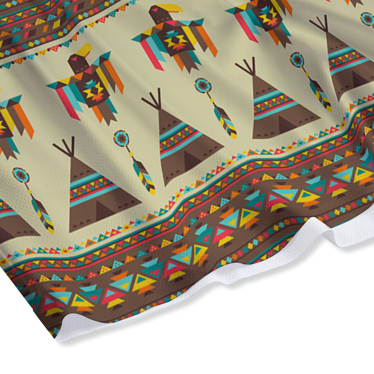 Eagle Native American Print Pattern Mesh Shorts
