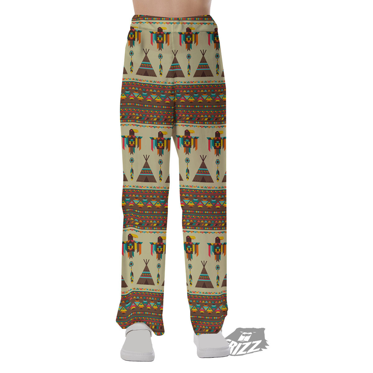Eagle Native American Print Pattern Pajama Pants-grizzshop