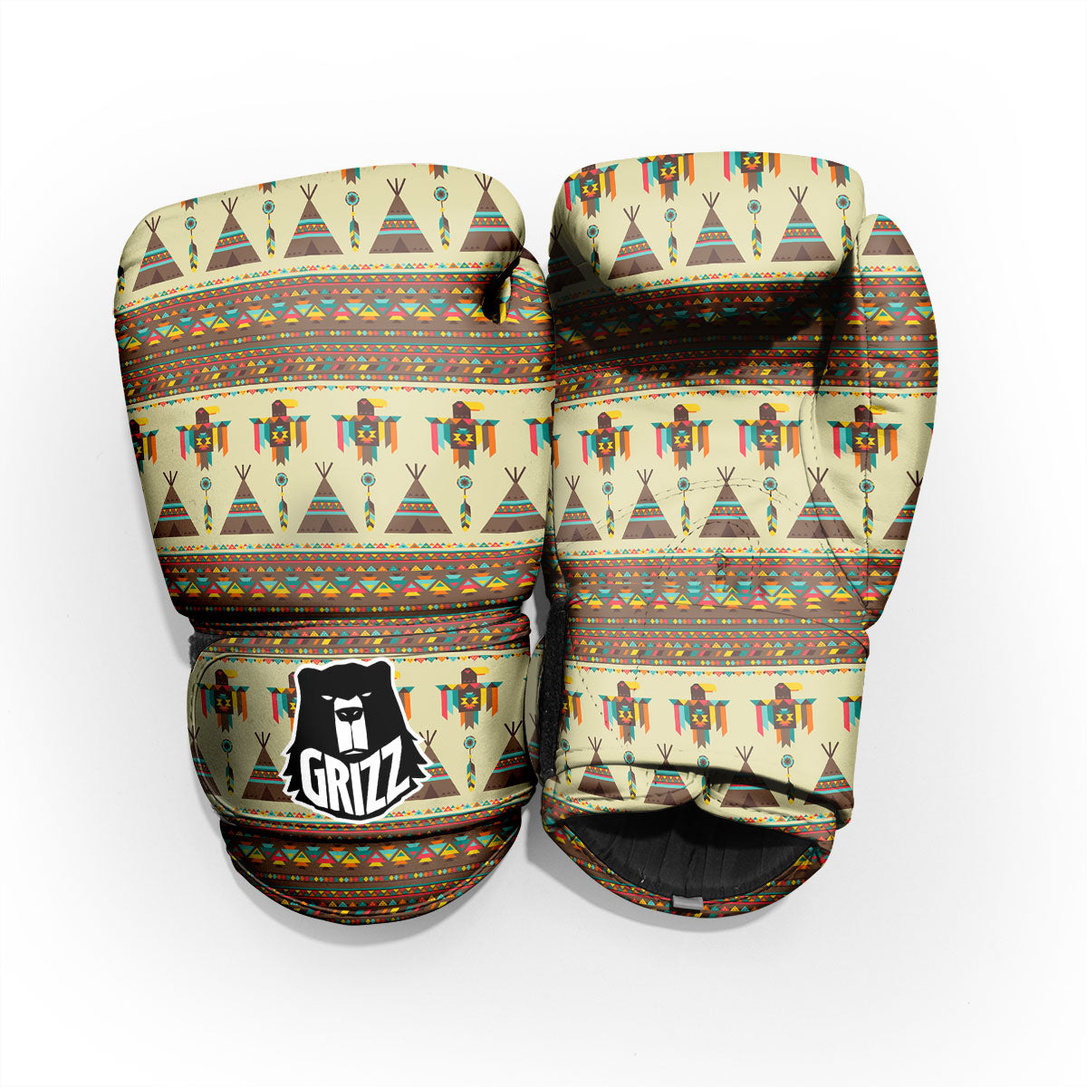 Eagle Native American Print Pattern Pro Boxing Glove