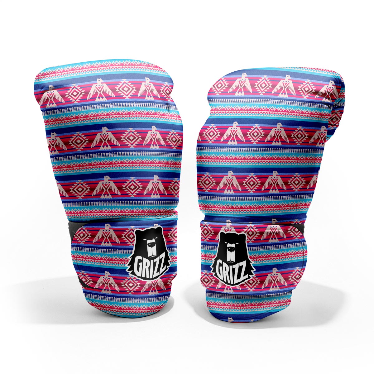 Eagle Native American Print Pattern Pro Boxing Glove