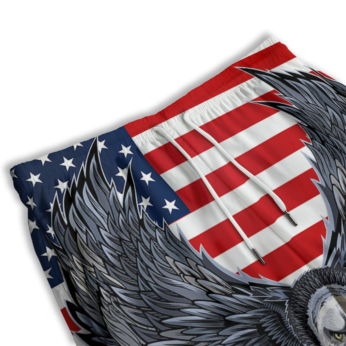 Eagle Patriotic American Print Men's Athletic Shorts
