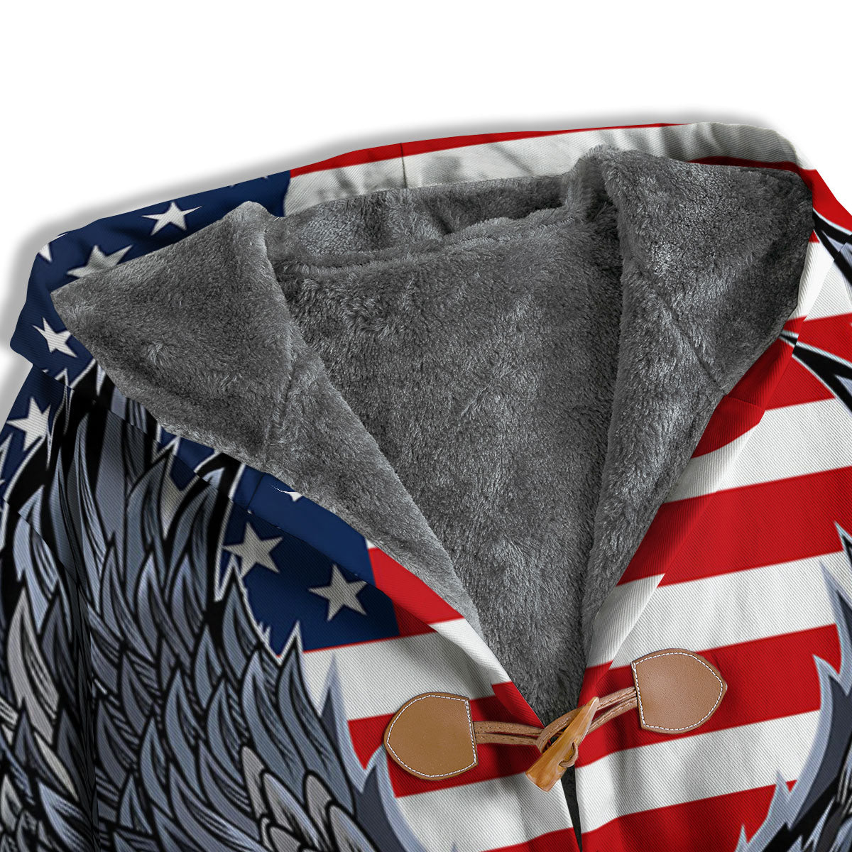Eagle Patriotic American Print Men's Windbreaker Jacket-grizzshop