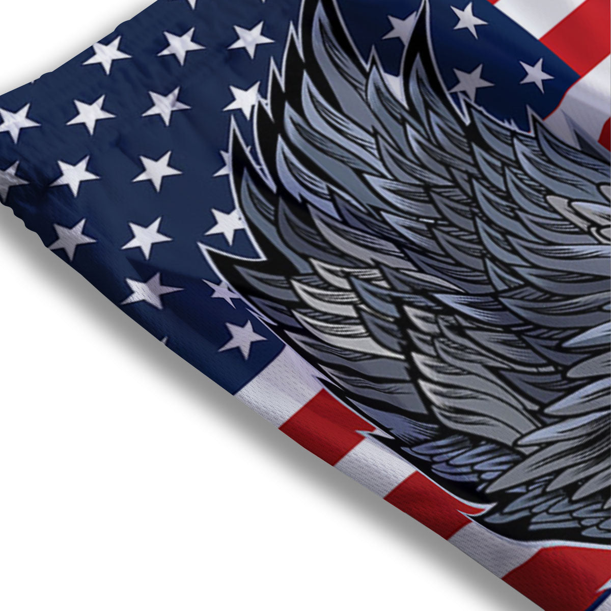 Eagle Patriotic American Print Mesh Shorts