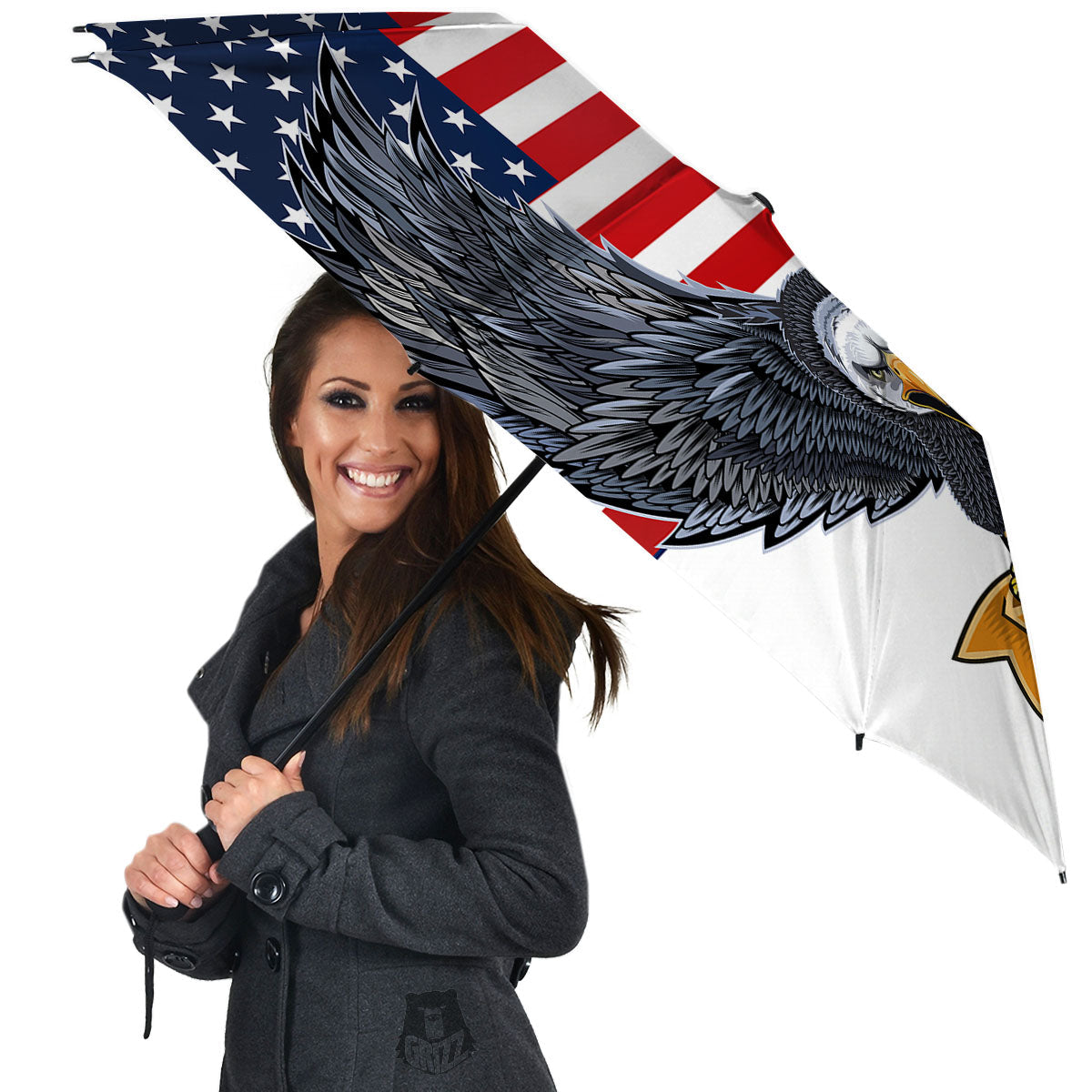 Eagle Patriotic American Print Umbrella-grizzshop