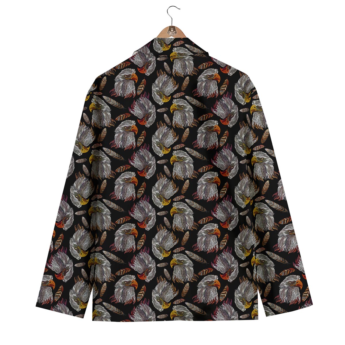 Eagle Pattern Print Men's Blazer-grizzshop