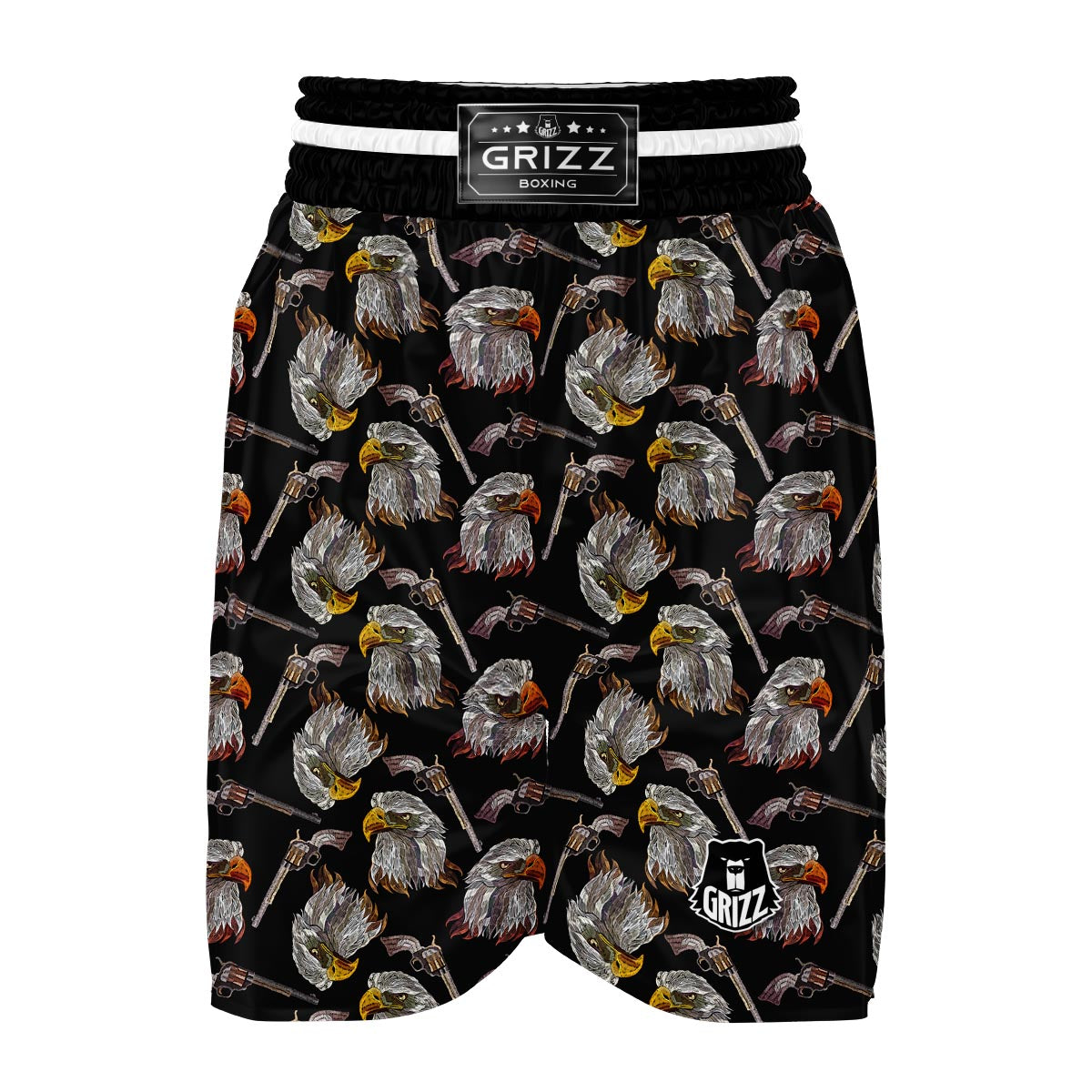 Eagle Print Pattern Boxing Shorts-grizzshop
