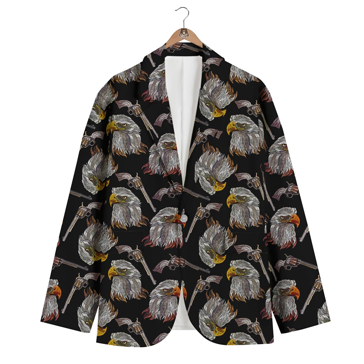 Eagle Print Pattern Men's Blazer-grizzshop