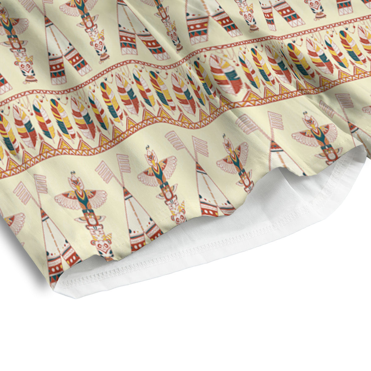 Eagle Totem Native American Print Men's Athletic Shorts
