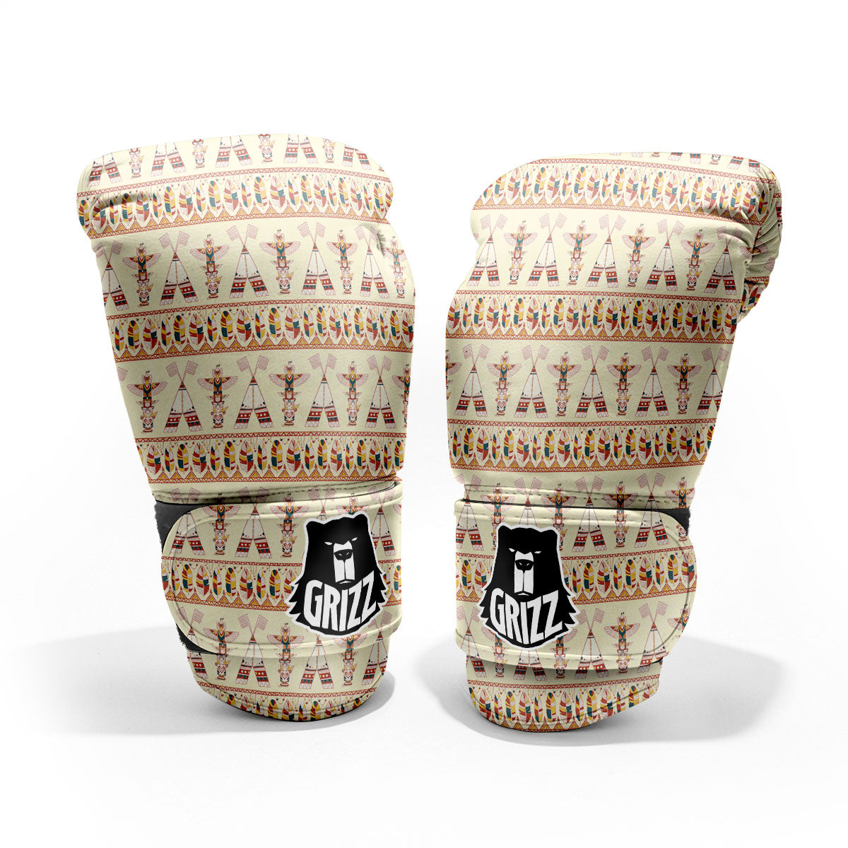 Eagle Totem Native American Print Pro Boxing Glove