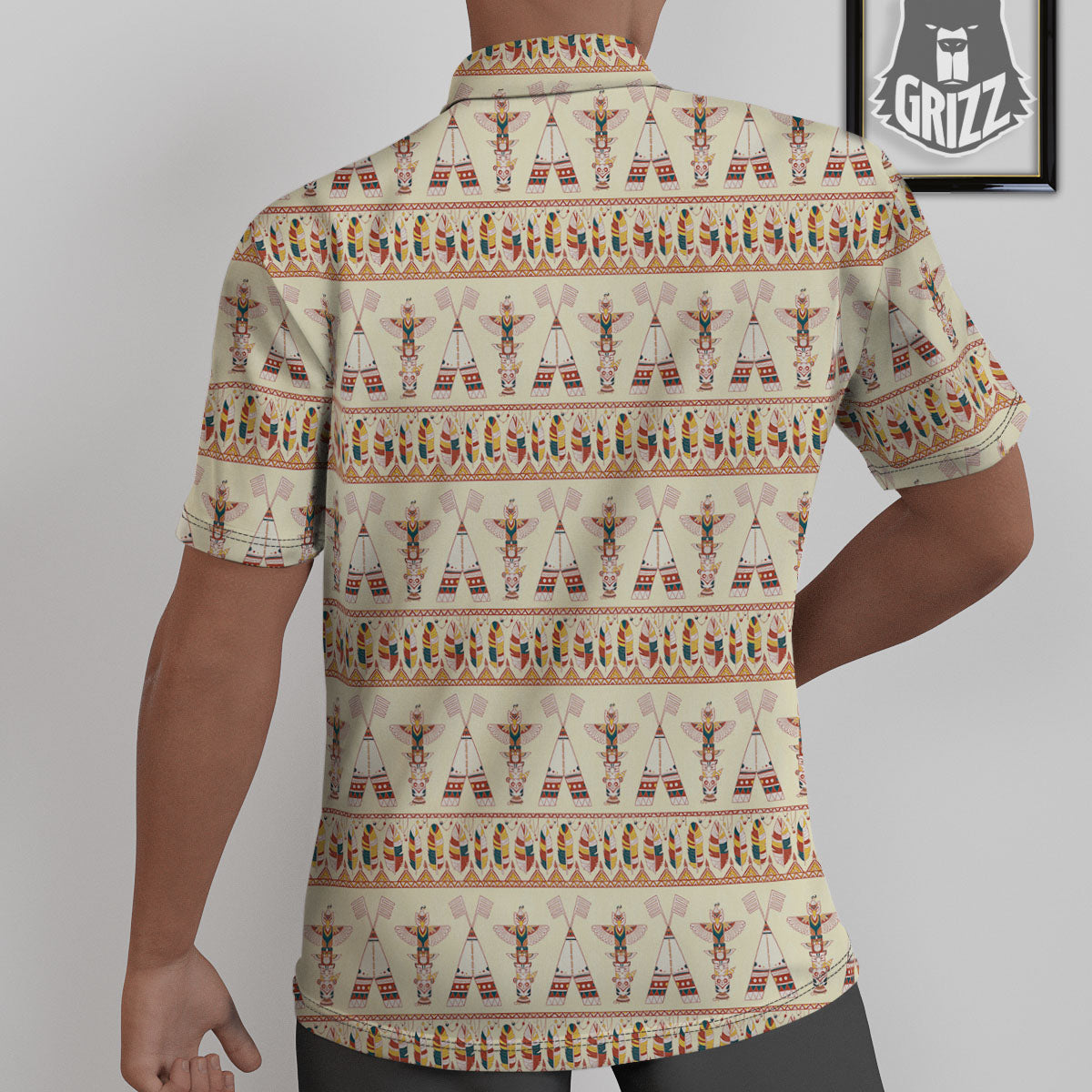 Eagle Totem Native American Print Untucked Shirts-grizzshop