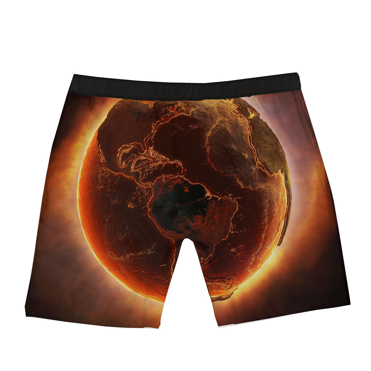 Earth Burning Print Boxer Briefs-grizzshop