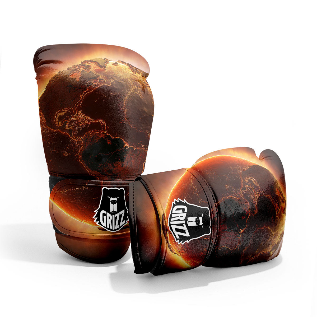 Earth Burning Print Pro Boxing Glove