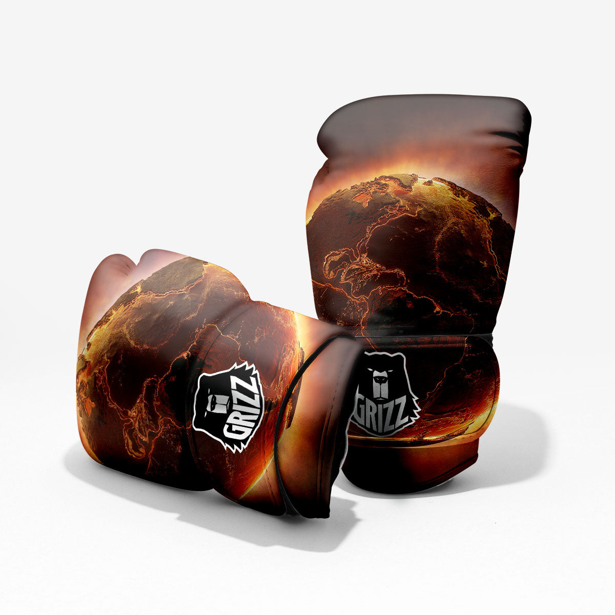 Earth Burning Print Pro Boxing Glove