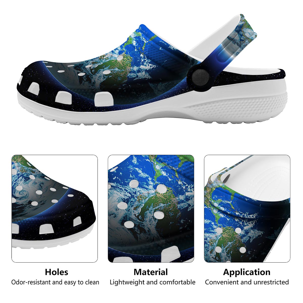 Earth Sunrise Print Clog-grizzshop