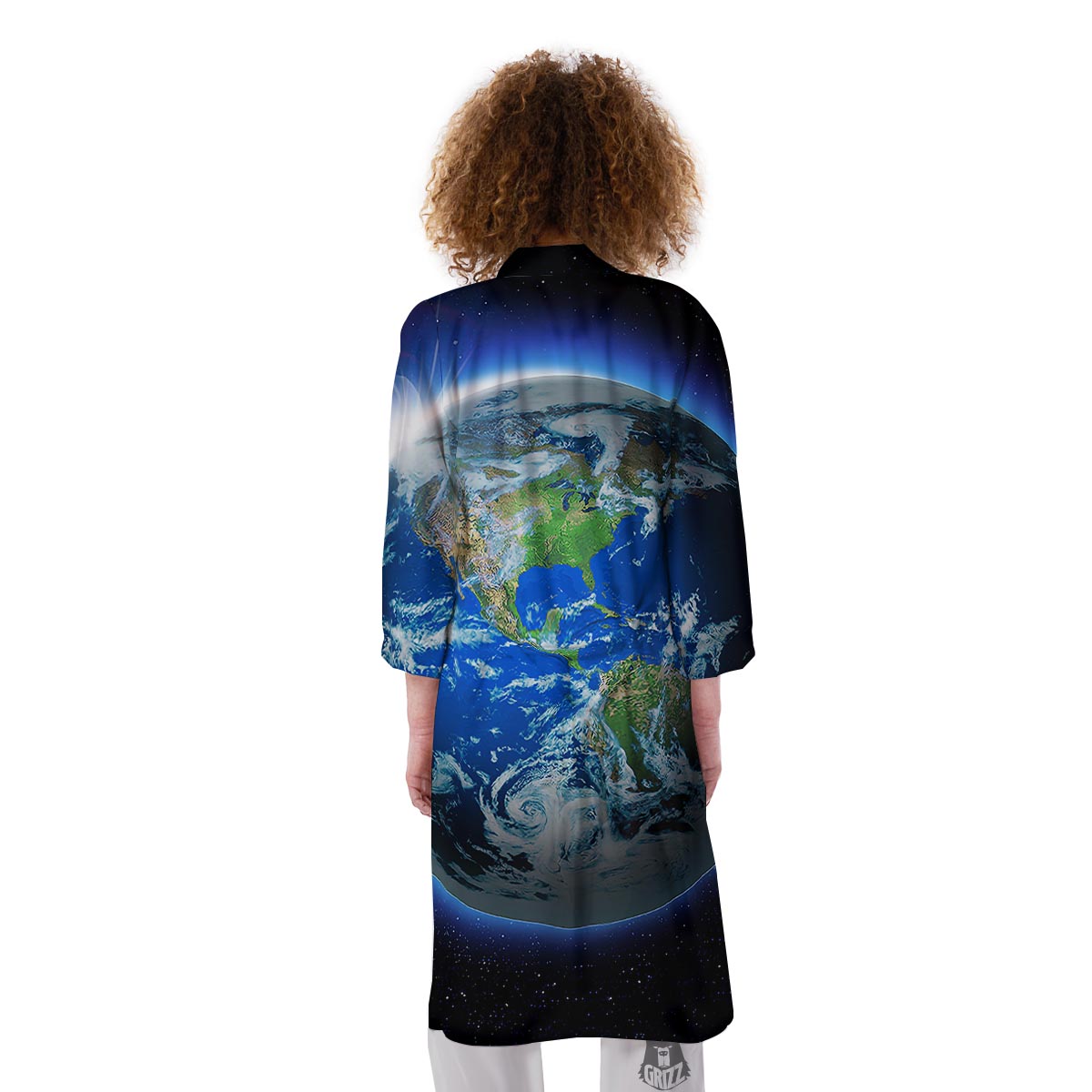 Earth Sunrise Print Kimono-grizzshop