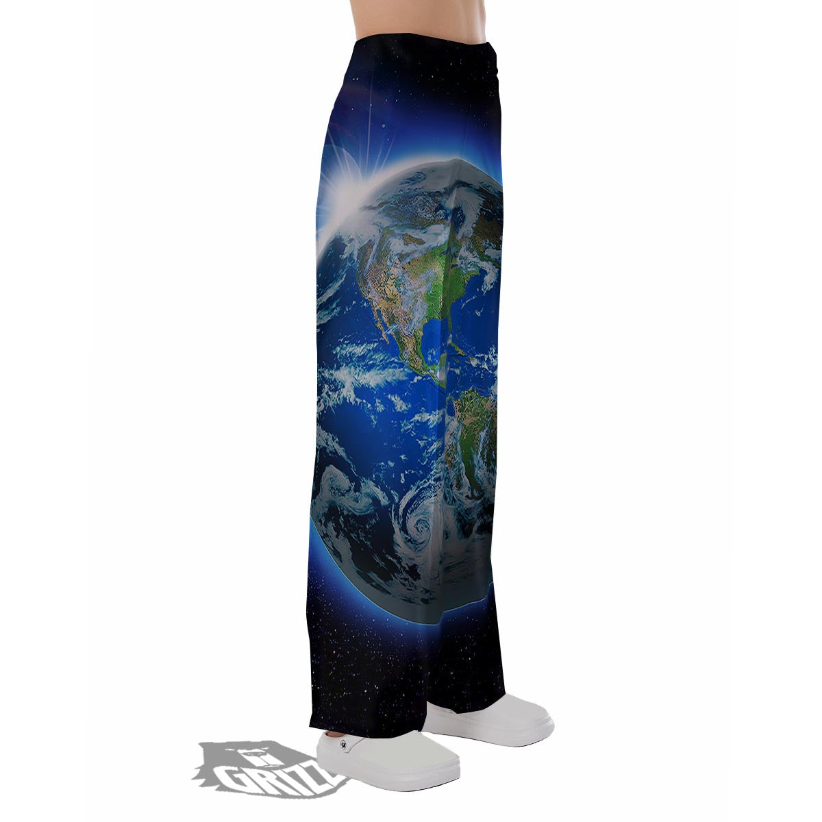 Earth Sunrise Print Pajama Pants-grizzshop