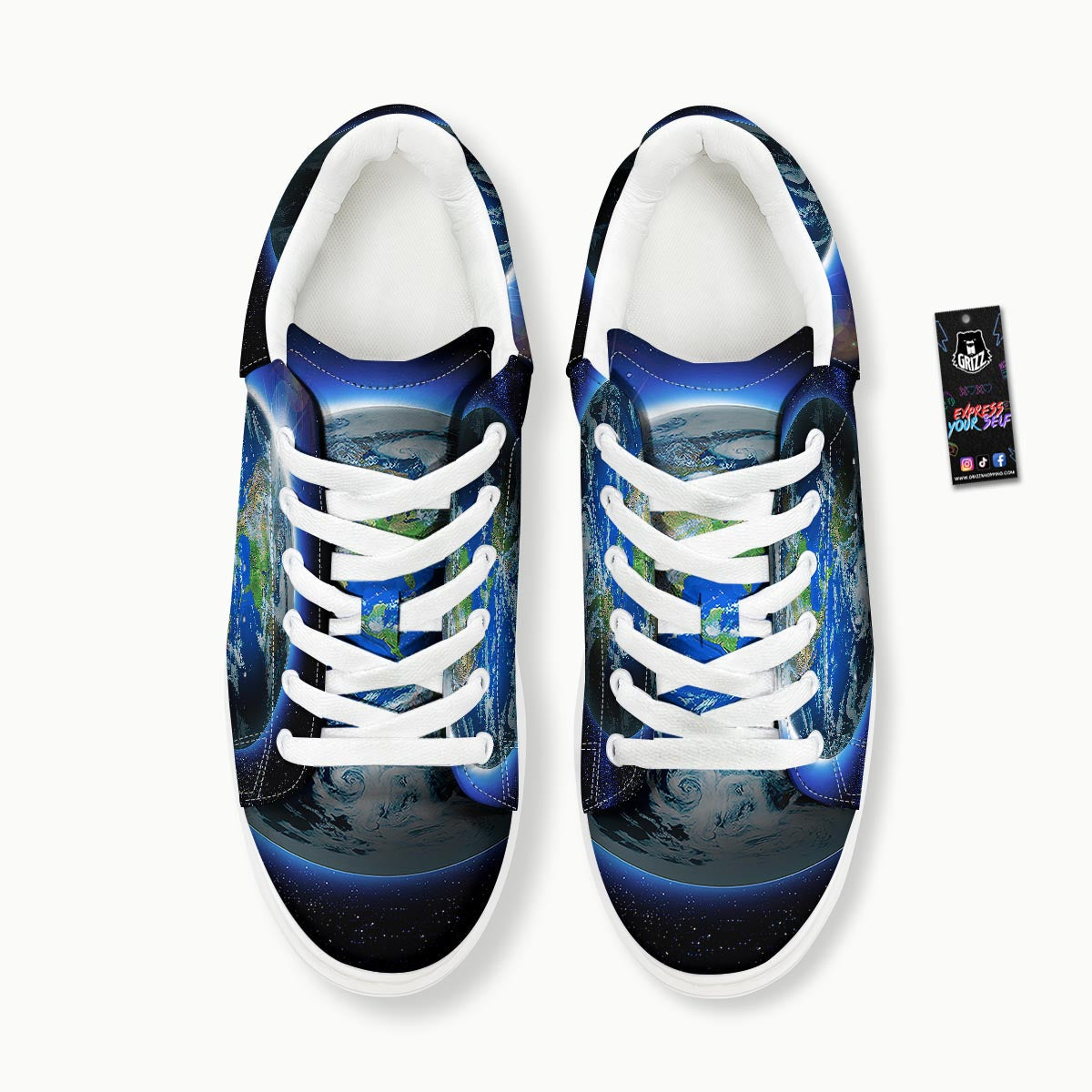 Earth Sunrise Print Platform Shoes-grizzshop